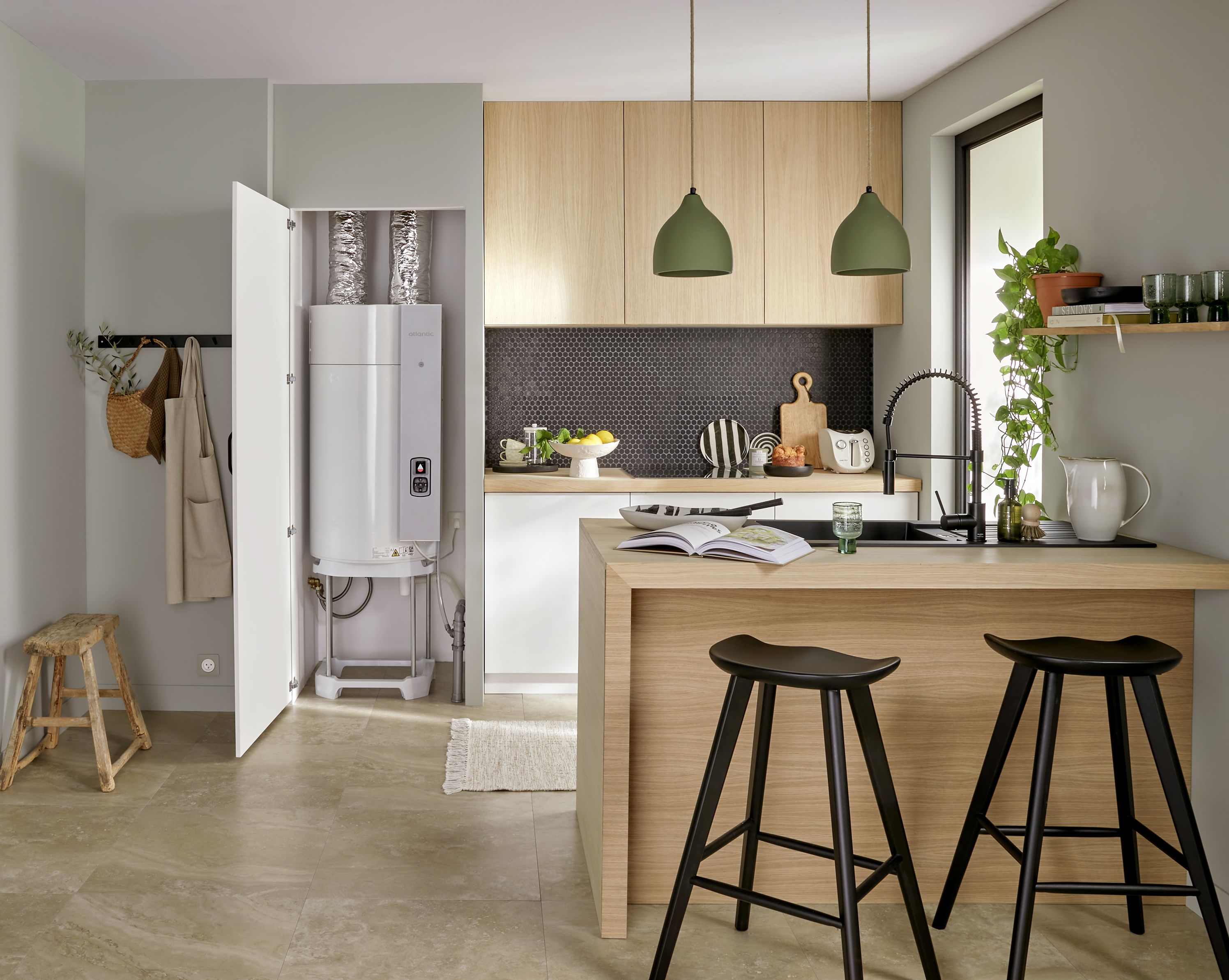 Calypso connecté vertical R290 mural 100L par Atlantic